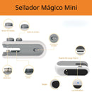 Detalle de la cuchilla integrada en la mini selladora de bolsas