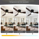 Abanico De Techo Con Lámpara. 3 tonos De Luz. 52'' Ventilador Con Control Remoto y APP. Fan 110V Color Chocolate