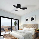 Abanico De Techo Con Lámpara. 3 Tonos De Luz. 25" Ventilador Con Control Remoto. Fan 110V Color Negro.