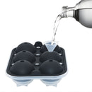 Molde De Silicona Para Hielo En Esferas Grandes De 6 Cm Con Embudo.