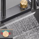 Fregador de cocina sencillo con accesorios 750x460x220mm Negro plomo fregadores tinas de cocina