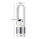 Abanico Y Purificador De Aire Sin Aspas 42” (106x22cm) 110V. Ventilador de 45W Y 50Hz. Color Blanco elimina el 99.95 % de partículas PM 2.5