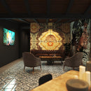 Panel Decorativo Mármol PVC  1.22 m x 2.80 m x 3 mm Brown Onix 3D