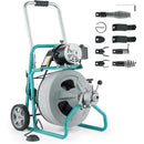 Trompo electrico Destapa Cañeria destapador de drenaje (100pies-1/2") 12.7mmx30M 110v/60Hz
