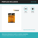 Identificación visual de los perfiles incluidos del SKU 241806