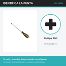 Tipo de punta Phillips PH2 del destornillador HOTECHE SKU 245620