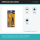 Identificación visual de los perfiles incluidos del SKU 250406