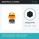 Tipo de punta hexagonal H4 del juego HOTECHE SKU 251083