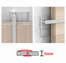Perfil T Remate Central Entre Laminas 5 Mm Bambú WPC PVC 3M Long Silver