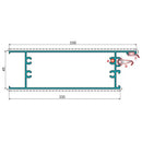 Zócalo Inferior Puerta - Powder Coating negro texturizado RAL 9005 - U024-PC-BLACK