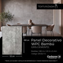 Panel Decorativo WPC Bambú 1.22m x 2.80m x5mm Gris, Cemento Texturizado