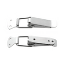 Cerradura de palanca con resorte. Largo 136mm, Ancho 40mm Acero Inox (1 Und).