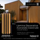 Lámina Acanalada Decorativa Roble 26 × 219 × 2900 mm
