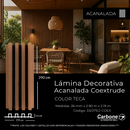 Lámina Acanalada Decorativa Teca 26 × 219 × 2900 mm
