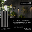 Lámina Acanalada Decorativa Gris Oscuro 26 × 219 × 2900 mm