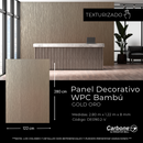Lámina Decorativa WPC Bambú tipo Inox 8mm Tono: Gold Oro