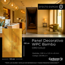 Lámina Decorativa WPC Bambú tipo Espejo 8mm Tono: Oro Gold