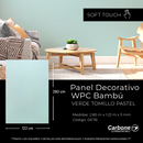 Panel Decorativo WPC Bambú Soft Touch 5mm Verde Tomillo Pastel