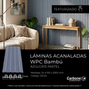 Lámina Acanalada Decorativa WPC Azul Gris Pastel 24X160x2900 Mm