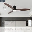 Abanico De Techo Con Lámpara. 3 tonos De Luz. 52'' Ventilador Con Control Remoto y APP. Fan 110V Color Chocolate