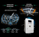 Abanico ventilador industrial HVLS 6 aspas diametro 18 pies (5.52m)  ahorrador, cubre 11400 metros cubicos por minuto 220/380V - 1200w/3.6Amp super silencioso