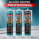 Silicón neutro multipropósito CARBONE 300 ml en colores Transparente, Blanco y Negro