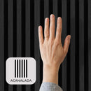 Lámina Acanalada Decorativa Negro Oscuro 26 × 219 × 2900 mm