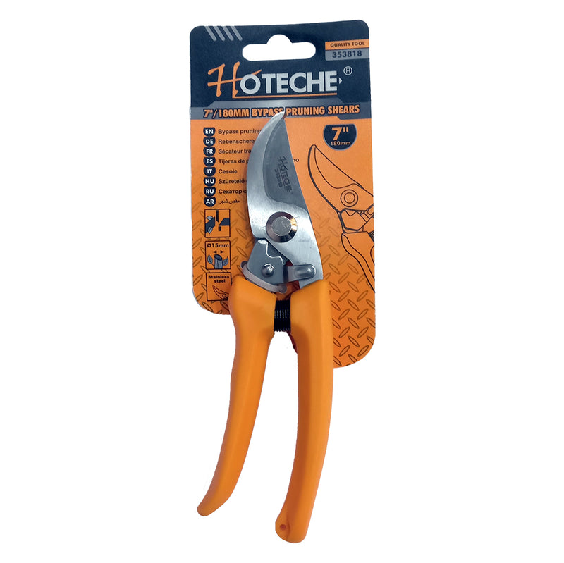 Tijeras de podar de 7"/180mm Hoja: Acero inoxidable