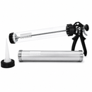 Pistola Calafateadora De Salchicha 600Ml. Para Silicon Estructural Incluye Carcarza Transparente Plastica Y Metalica.