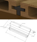 Clip Plástico central unión montaje para pisos Deck 50 pcs