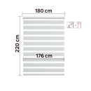 Persiana Roller Enrollable Eclipse Dual GRIS LUMINA 180X220CM INSPIRE
