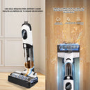 Trapeador fregona Mopa Aspiradora electrica inteligente inalámbrica recargable, Mopea y aspira, agua seco y húmedo 170W batería  2600 mAh función de autolimpieza