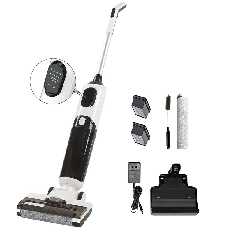 Trapeador fregona Mopa Aspiradora electrica inteligente inalámbrica recargable, Mopea y aspira, agua seco y húmedo 170W batería  2600 mAh función de autolimpieza