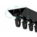 Riel para cortinas de techo Color Negro, vista del producto