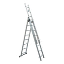 Escalera de extensión de tres secciones