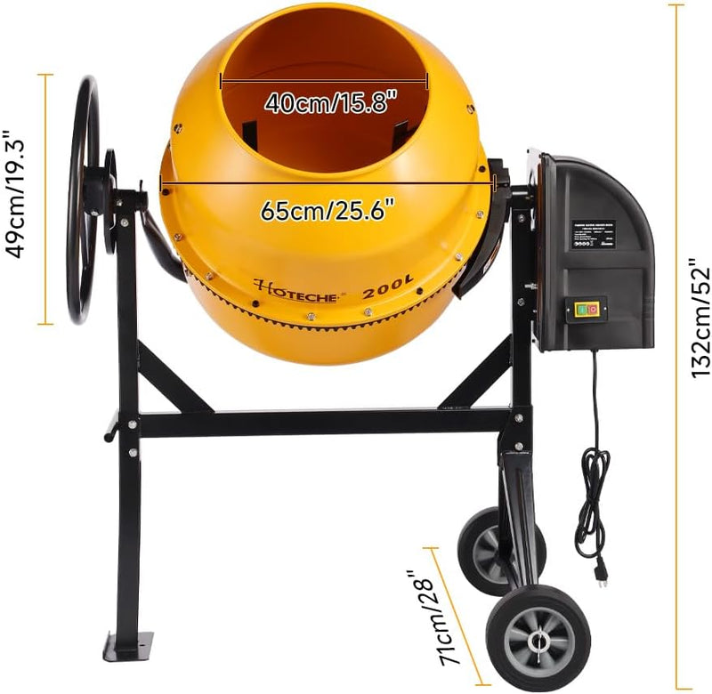 Mezclador de Concreto 120V-60HZ  (1/2 saco)