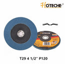 Disco Flap T29 HOTECHE de 115 × 22,23 mm, Grano 120