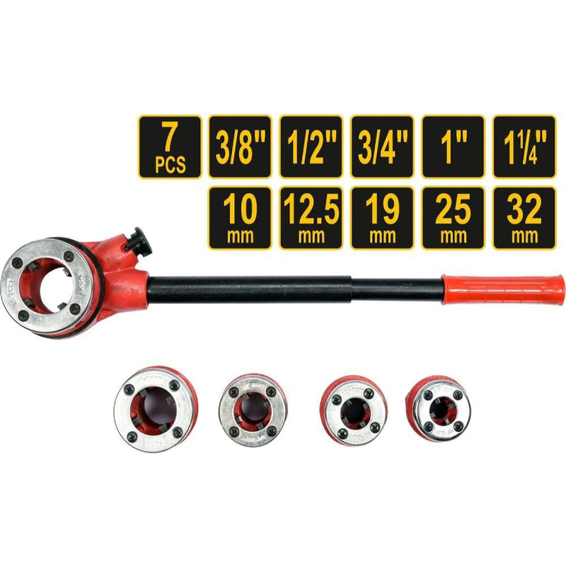(E)Vorel Terrajas Para Tubos Con Ratchet (5 Terrajas Tubos