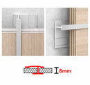 Perfil T Remate Central Entre Laminas De 8 Mm Bambú WPC PVC 3M Long SILVER