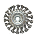 Cepillo circular de acero trenzado con tuerca