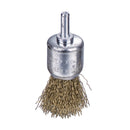 Cepillo de acero latonado con espiga para taladro