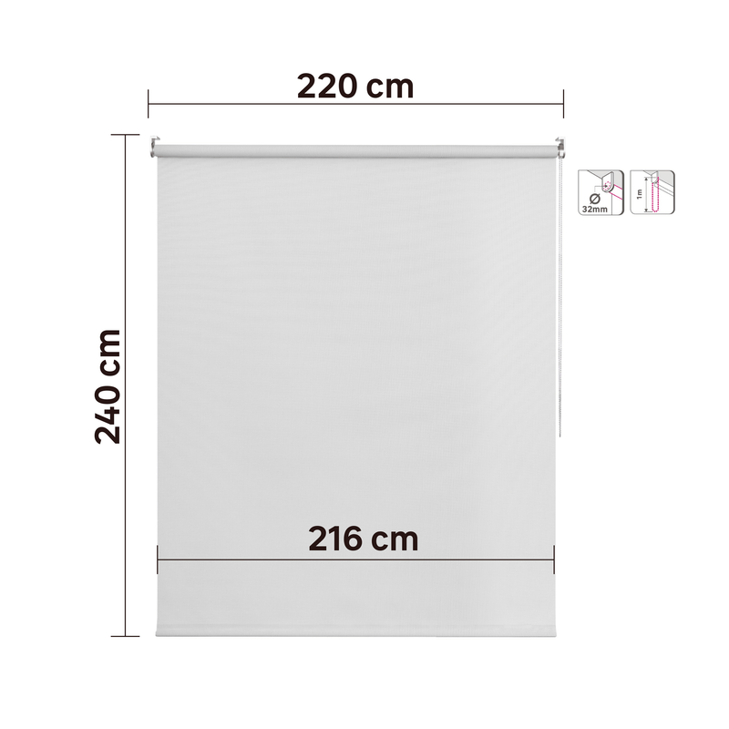 Persiana Roller Sun Screen BLANCO SLOOP INSPIRE
