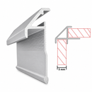 Perfil Remate Esquina Recto 45° Laminas De 5Mm Bambú WPC PVC 3M Long Silver