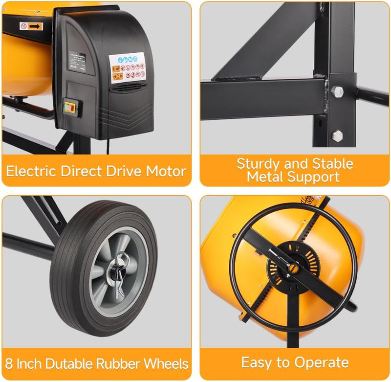 Mezclador de Concreto 120V-60HZ  (1/2 saco)