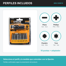 Perfiles de puntas incluidos en el juego HOTECHE SKU 630610