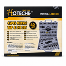 Caja del juego de machos y terrajas métricos HOTECHE de 45 piezas