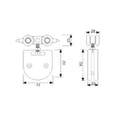 (Par) Rodachines puertas de vidrio Incluye 2 rodachines riel TD-AL03