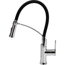 Grifo De Cocina Con Caño Flexible Negro/Blanco