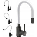 Grifo De Cocina Negro Flexible Blanco