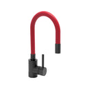 Grifo De Cocina Negro Flexible Rojo